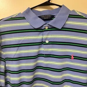 Polo by Ralph Lauren polo Golf Blue and Green Striped Polo Shirt xl